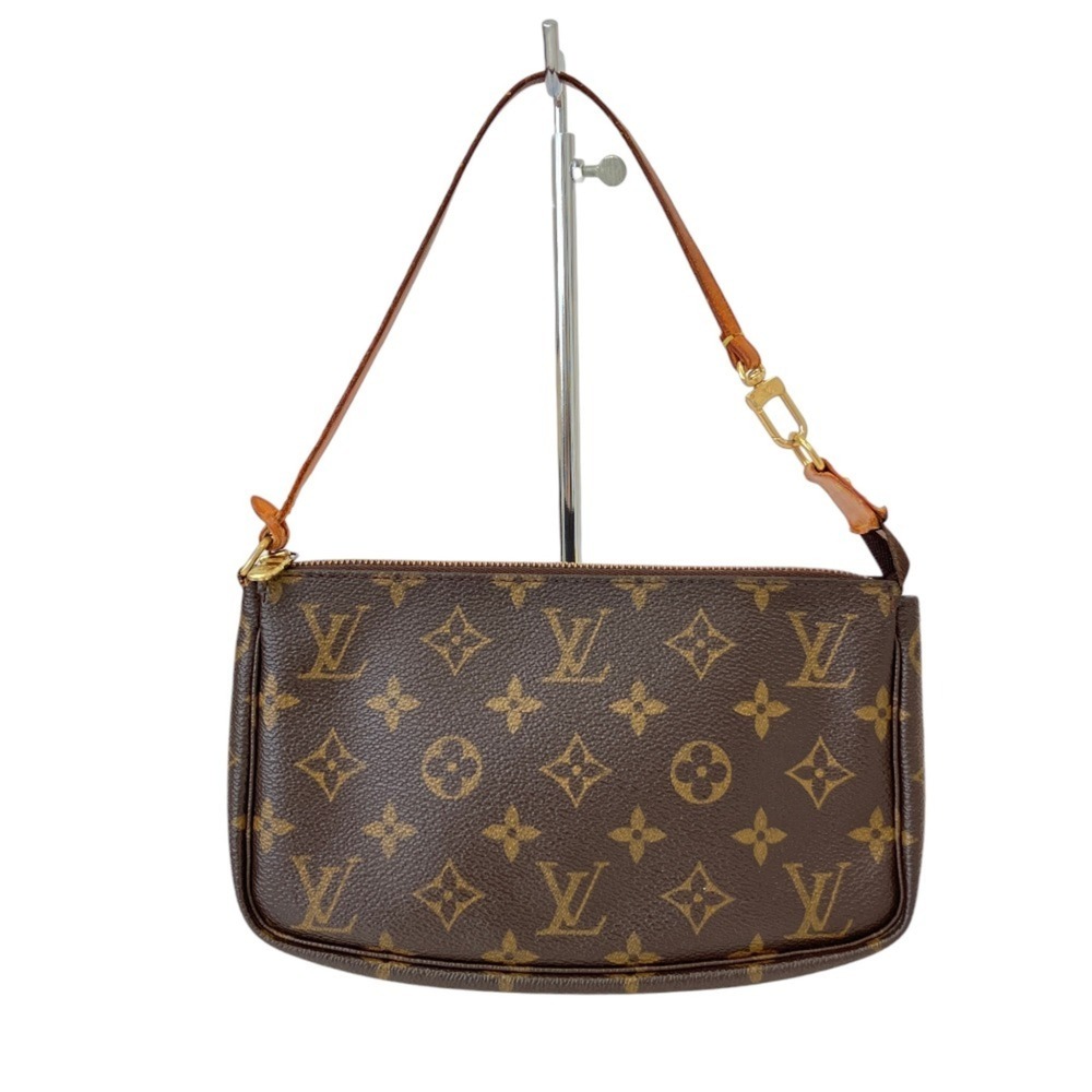 LOUIS VUITTON Authentic Brown Monogram Pochette Mini Bag
